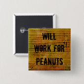Badge Carré 5 Cm Travaillera pour la goupille d'arachides (Devant & derrière)