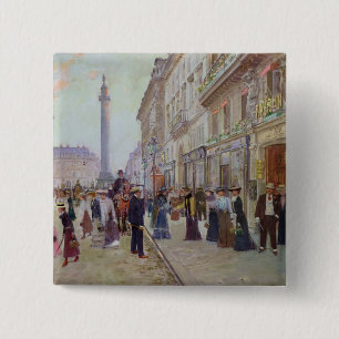 Badge Carré 5 Cm Travailleurs laissant le Maison Paquin