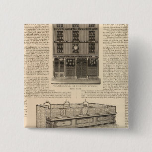 Badge Carré 5 Cm Travaux nationaux de fils et de lanternes, Howard 