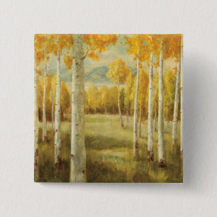 Badge Carré 5 Cm Trembles en automne