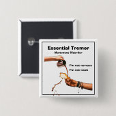 Badge Carré 5 Cm Tremor essentiel, bouton (Devant & derrière)
