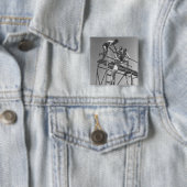 Badge Carré 5 Cm Tremplin (En situation)