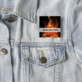 Badge Carré 5 Cm Triangle du feu (En situation)