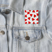 Badge Carré 5 Cm Triangles Motifs de pastèque (En situation)
