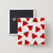Badge Carré 5 Cm Triangles Motifs de pastèque (Devant & derrière)