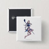 Badge Carré 5 Cm Tribu 1 d'indigo (Devant & derrière)