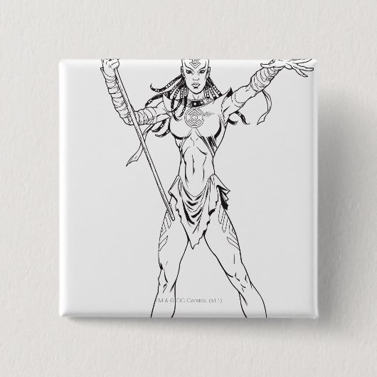 Badge Carré 5 Cm Tribu 6 d'indigo (Devant)