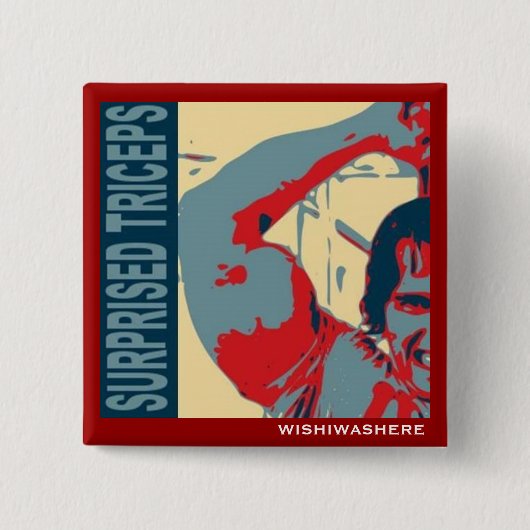 Badge Carré 5 Cm Triceps étonné ! (Devant)