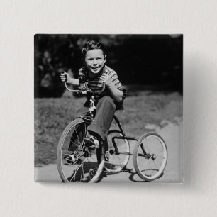 Badge Carré 5 Cm Tricycle d'équitation de garçon
