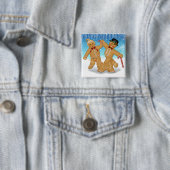 Badge Carré 5 Cm Trio de pain d'épices (En situation)