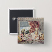 Badge Carré 5 Cm Tripoli, un harem (Devant & derrière)