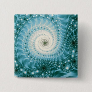 Badge Carré 5 Cm Trippy Psychedelic Starstorm Fine Fractal