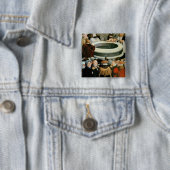 Badge Carré 5 Cm Triptyque, panneau gauche, Philipp Melanchthon (En situation)