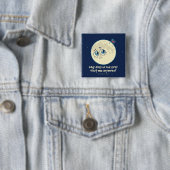 Badge Carré 5 Cm Triste lune (En situation)
