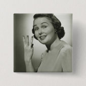 Badge Carré 5 Cm Trois (Devant)