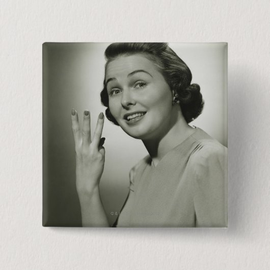 Badge Carré 5 Cm Trois (Devant)