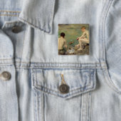 Badge Carré 5 Cm Trois compagnons (En situation)