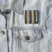 Badge Carré 5 Cm Trois ont décoré des os (En situation)