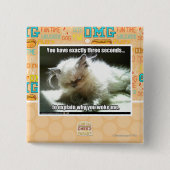 Badge Carré 5 Cm Trois secondes (Devant)