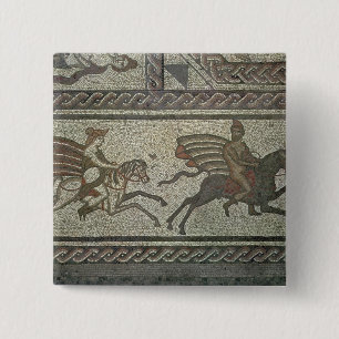 Badge Carré 5 Cm Trottoir de mosaïque de la villa romaine au bas