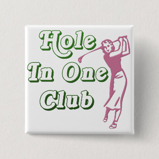 Badge Carré 5 Cm Trou du golf des femmes en un souvenir