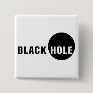 Badge Carré 5 Cm Trou noir