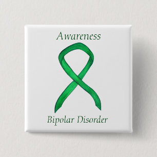 Badge Carré 5 Cm Trouble bipolaire Écologie Écologie Écologie Ruban