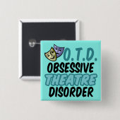 Badge Carré 5 Cm Trouble obsessionnel du théâtre (Devant & derrière)