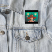 Badge Carré 5 Cm Truc 7 (En situation)