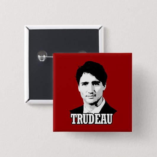 Badge Carré 5 Cm Trudeau (Devant & derrière)