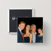 Badge Carré 5 Cm Trump Button (Devant & derrière)