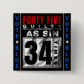 Badge Carré 5 Cm Trump coupable (Devant)