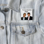 Badge Carré 5 Cm Trump/Epstein Files Button (En situation)