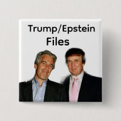Badge Carré 5 Cm Trump/Epstein Files Button (Devant)