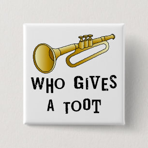 Badge Carré 5 Cm Trumpet Toot