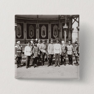 Badge Carré 5 Cm Tsar Nicholas II (1868-1918) se tenant à garde