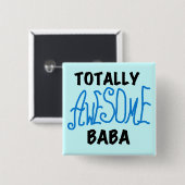 Badge Carré 5 Cm Tshirts et cadeaux Baba absolument géniaux (Devant & derrière)