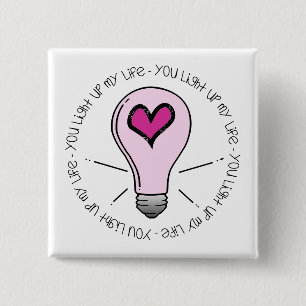 Badge Carré 5 Cm Tu Illumines Ma Vie