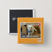 Badge Carré 5 Cm Tu me ramènes maintenant ? (Devant & derrière)