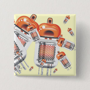 Badge Carré 5 Cm Tubes à rayons cathodiques