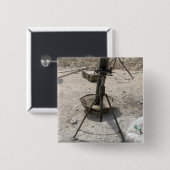 Badge Carré 5 Cm Tubes en mortier (Devant & derrière)