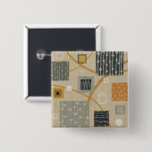 Badge Carré 5 Cm Tuiles graphiques abstraites (Devant & derrière)
