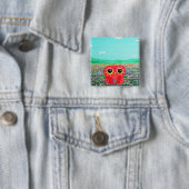 Badge Carré 5 Cm tulipe (En situation)