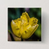 Badge Carré 5 Cm Tulipe jaune (Devant)