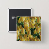 Badge Carré 5 Cm Tulips Sunshine Yellow (Devant & derrière)