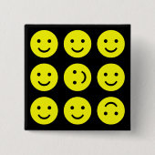 Badge Carré 5 Cm Tumbling - Sur Noir (Devant)