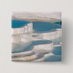 Badge Carré 5 Cm Turquie, Pamukkale Château de coton).