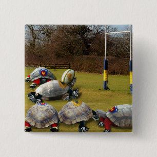 Badge Carré 5 Cm Turtle Rugby