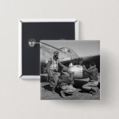 Badge Carré 5 Cm Tuskegee Airmen, 1945 (Devant & derrière)