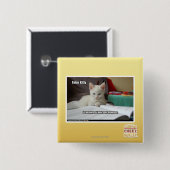 Badge Carré 5 Cm Tuteur Kitty (Devant & derrière)